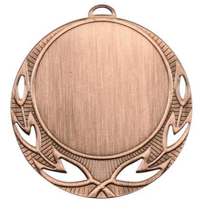 Bronze Custom 2 3/4" Open Wreath Photo & Logo Award Medal