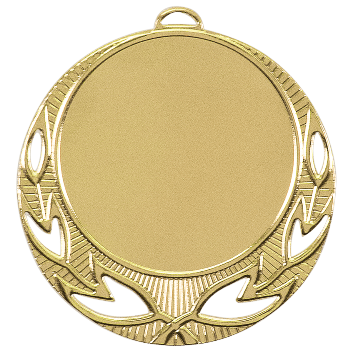 Gold Custom 2 3/4" Open Wreath Photo & Logo Award Medal