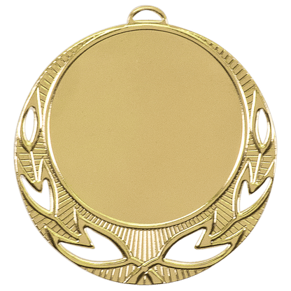 Gold Custom 2 3/4" Open Wreath Photo & Logo Award Medal
