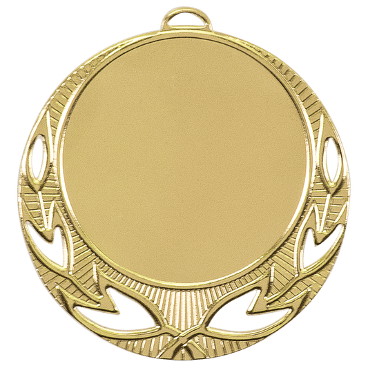 Gold Custom 2 3/4" Open Wreath Photo & Logo Award Medal
