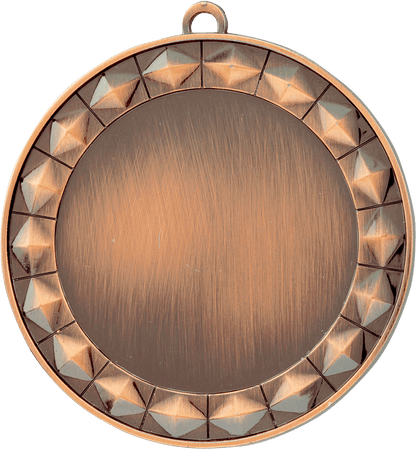 Bronze Custom 2 3/4" Diamond Border Photo & Logo Award Medal