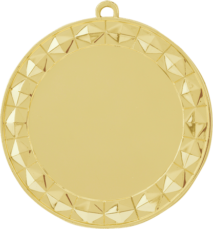 Gold Custom 2 3/4" Diamond Border Photo & Logo Award Medal