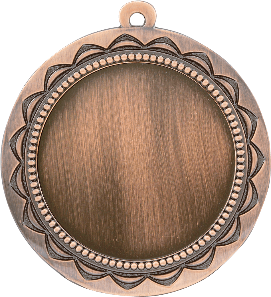 Bronze Custom 2 3/4" Sunburst Photo & Logo Award Medal