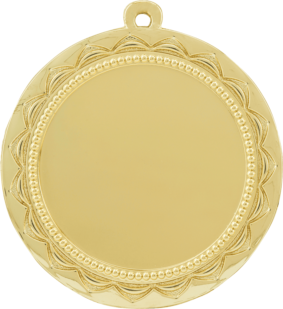 Gold Custom 2 3/4" Sunburst Photo & Logo Award Medal