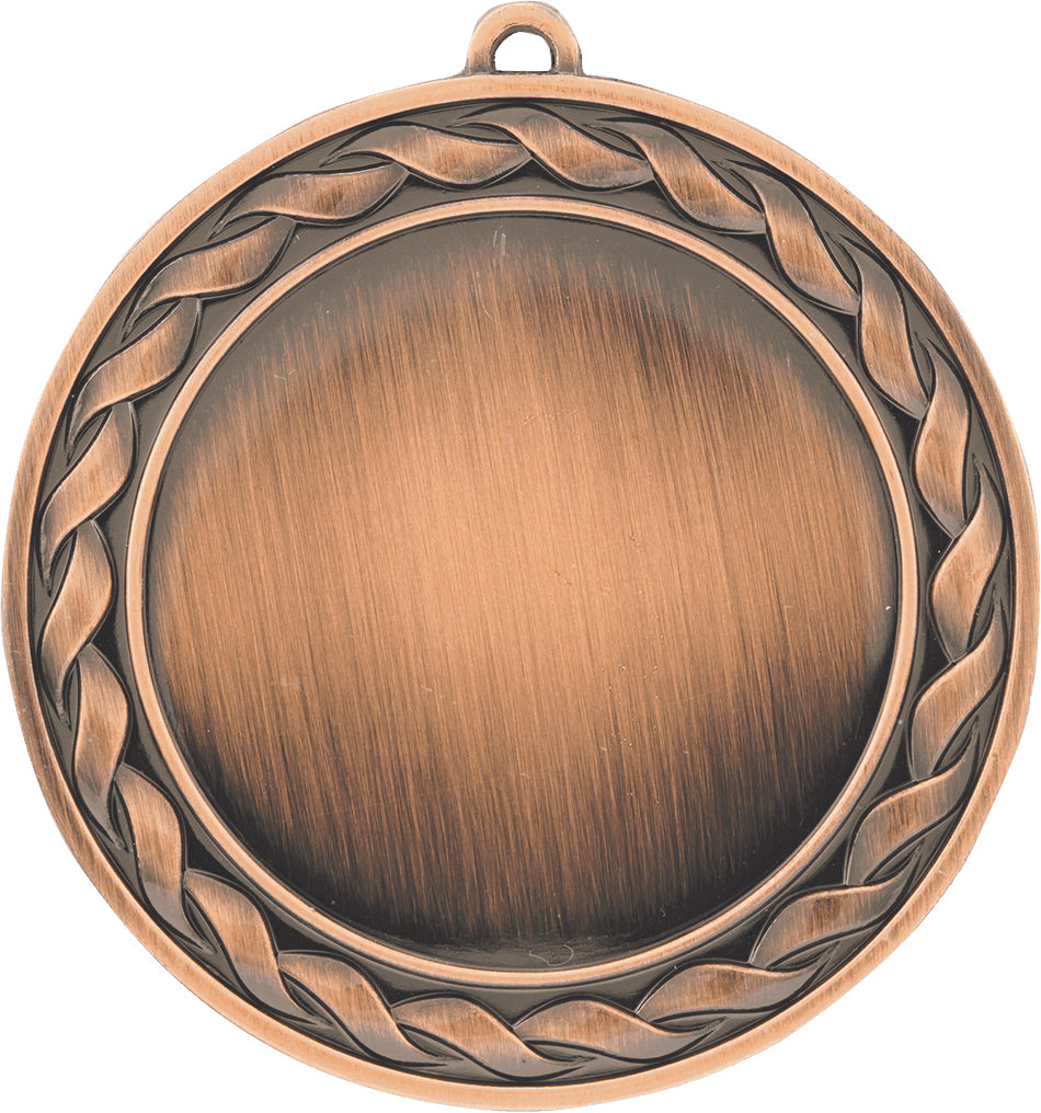 Bronze Custom 2 3/4" Weave Photo & Logo Award Medal