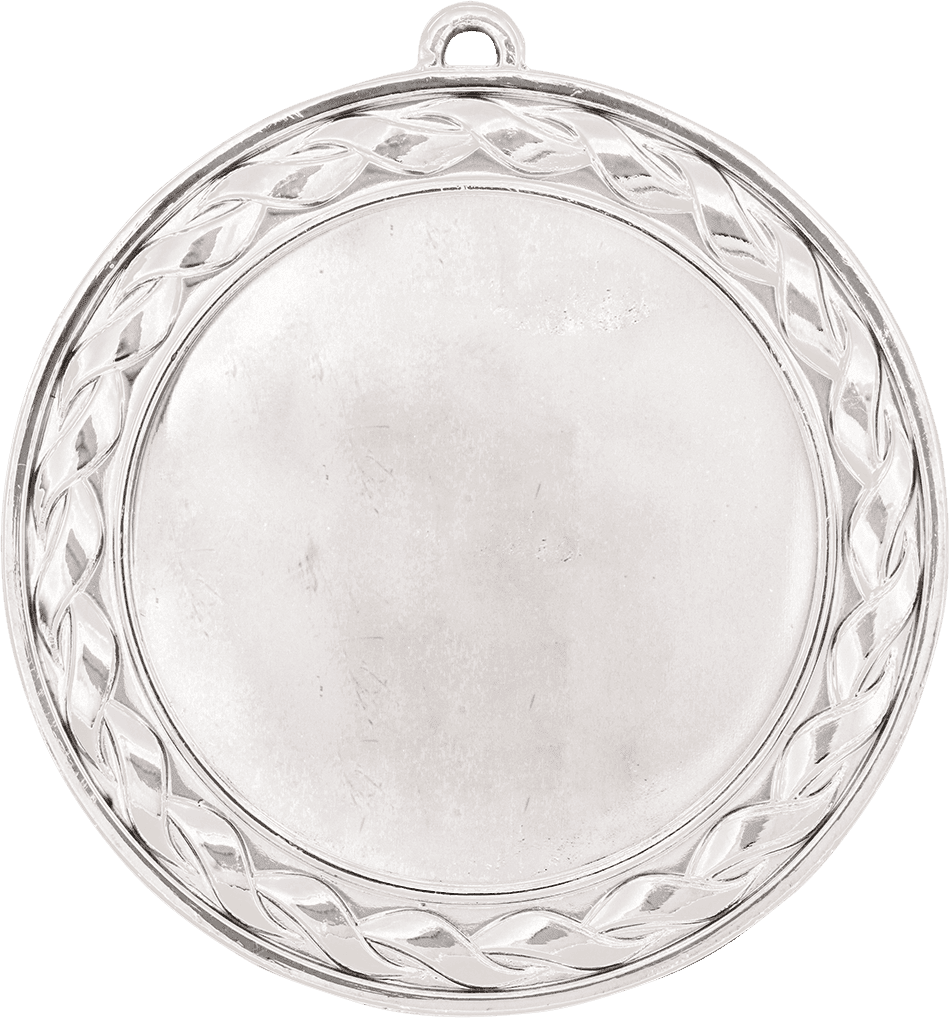 Silver Custom 2 3/4" Weave Photo & Logo Award Medal