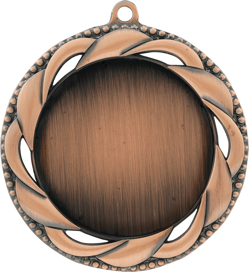 Bronze Custom 2 3/4" Rosette Photo & Logo Award Medal