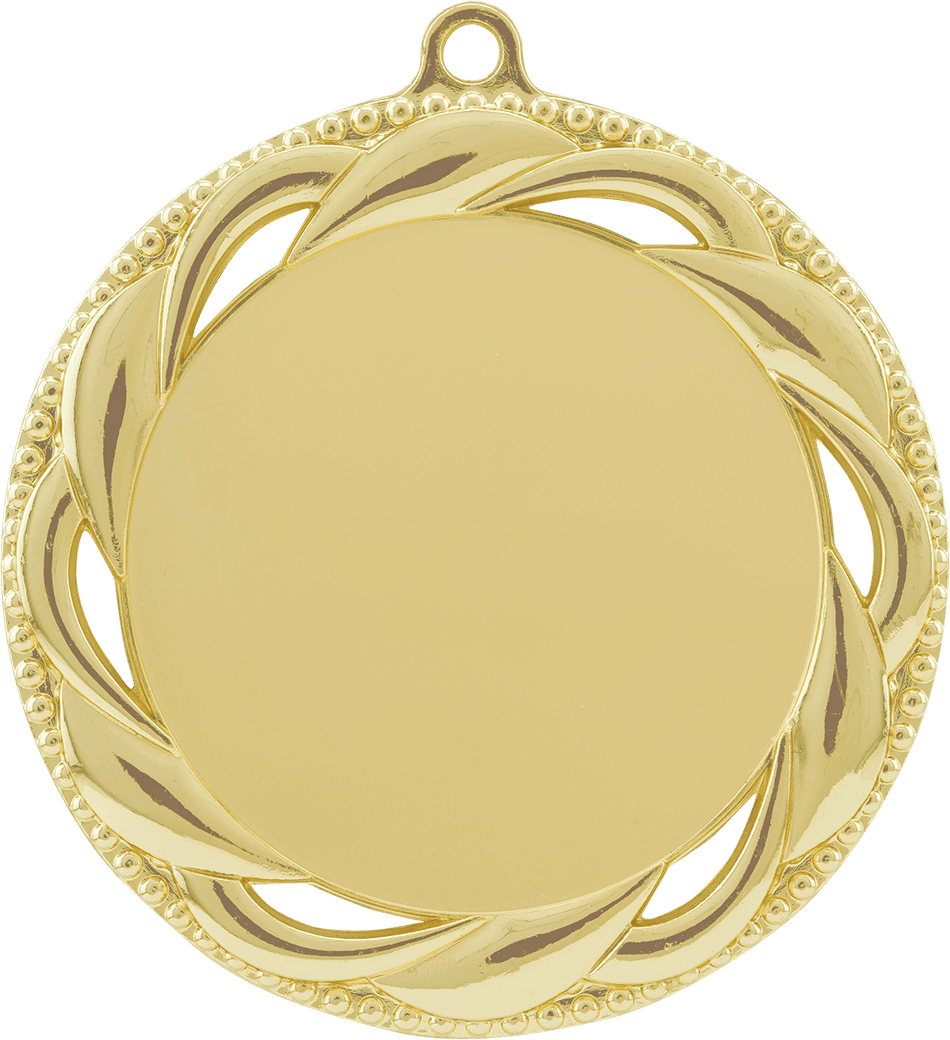 Gold Custom 2 3/4" Rosette Photo & Logo Award Medal