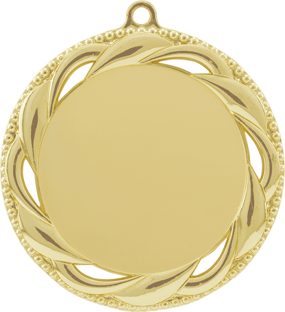 Gold Custom 2 3/4" Rosette Photo & Logo Award Medal