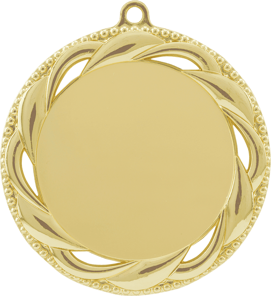 Gold Custom 2 3/4" Rosette Photo & Logo Award Medal