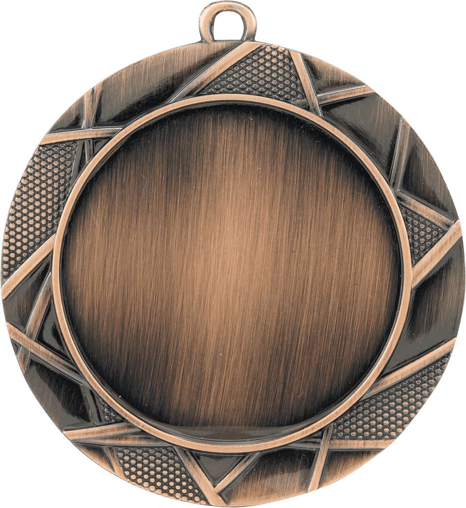 Bronze Custom 2 3/4" Deco Photo & Logo Award Medal