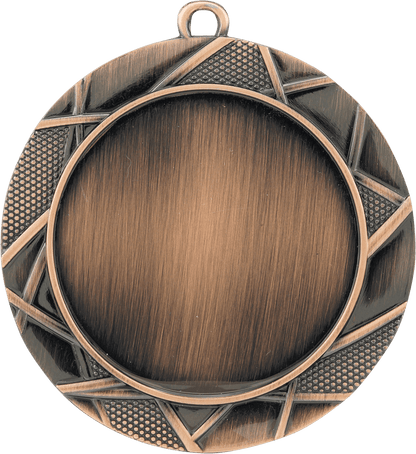 Bronze Custom 2 3/4" Deco Photo & Logo Award Medal