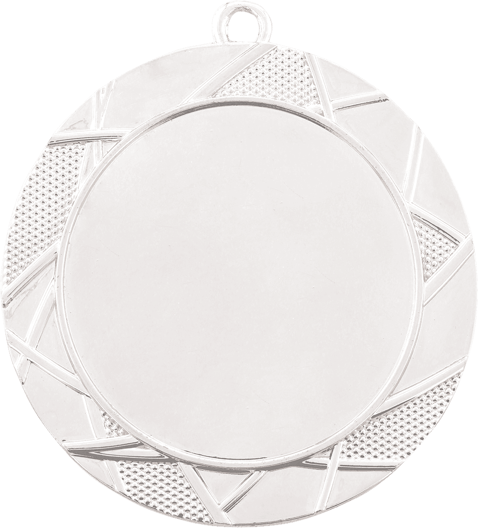 Silver Custom 2 3/4" Deco Photo & Logo Award Medal