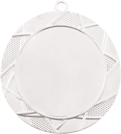 Silver Custom 2 3/4" Deco Photo & Logo Award Medal