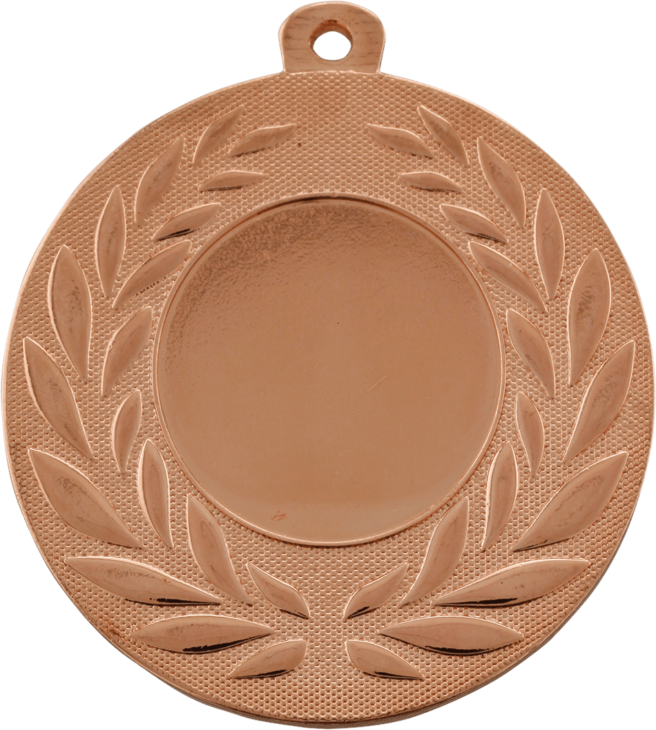 Bronze 2" Custom Wreath Photo & Logo Award Medal