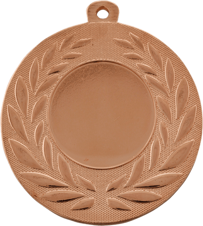 Bronze 2" Custom Wreath Photo & Logo Award Medal