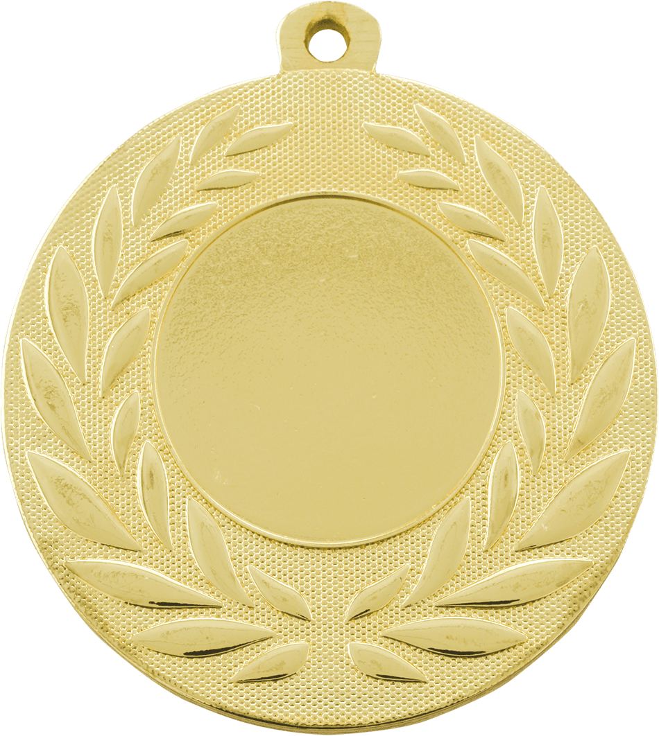 Gold 2" Custom Wreath Photo & Logo Award Medal