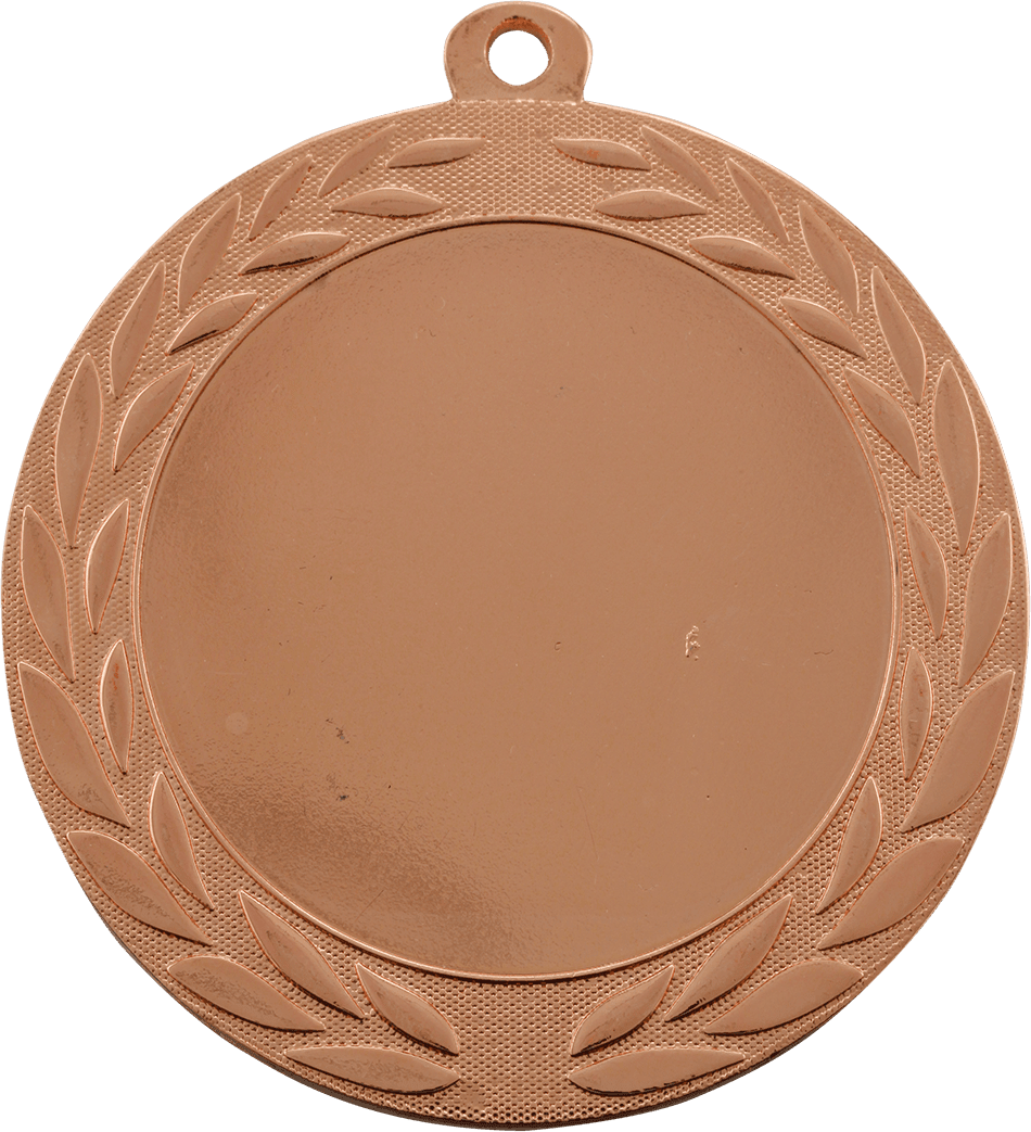Bronze 2 3/4" Custom Wreath Photo & Logo Award Medal