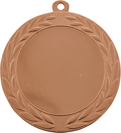 Bronze 2 3/4" Custom Wreath Photo & Logo Award Medal
