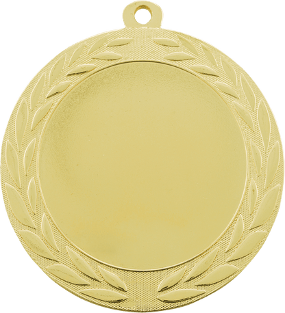 Gold 2 3/4" Custom Wreath Photo & Logo Award Medal