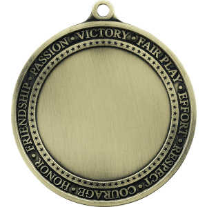 Inspirational custom medal - Antique Gold
