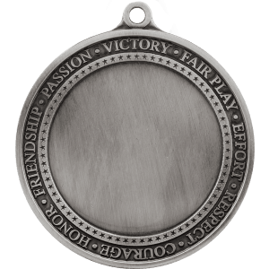 Inspirational custom medal - Antique Silver