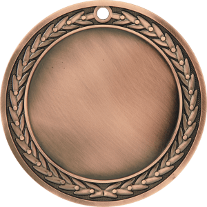 Oversized Wreath custom medal - Antique Bronze