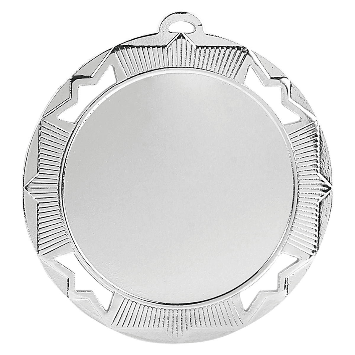 Silver Custom 2 3/4" Crown Photo & Logo Award Medal