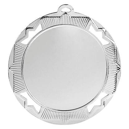 Silver Custom 2 3/4" Crown Photo & Logo Award Medal