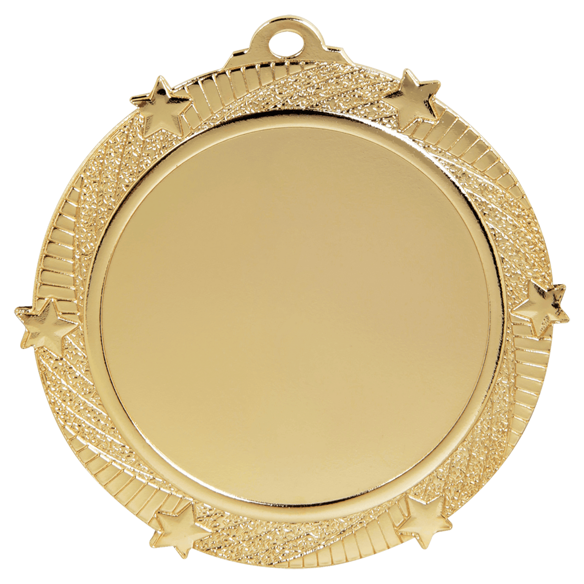 Gold Custom 2 3/4" Six-Star Photo & Logo Award Medal