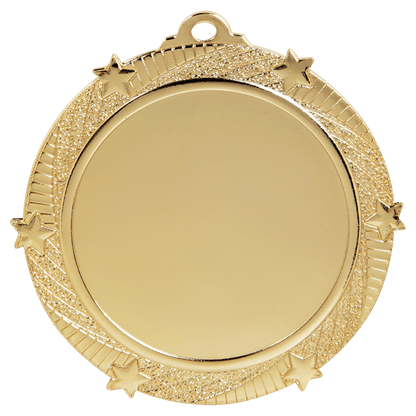 Gold Custom 2 3/4" Six-Star Photo & Logo Award Medal