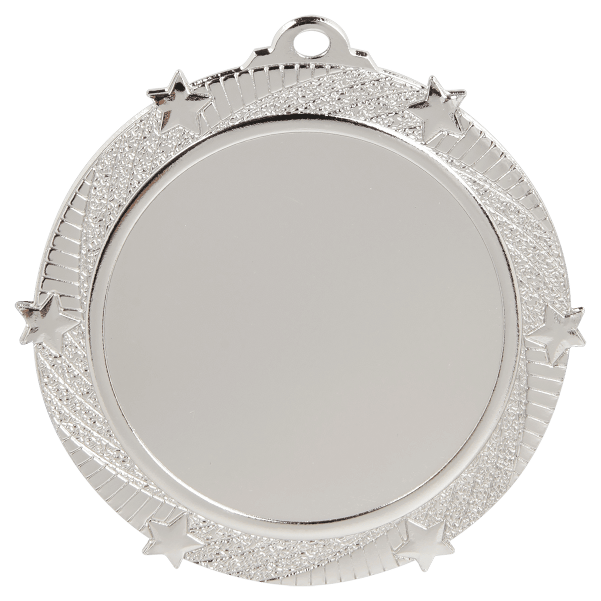 Silver Custom 2 3/4" Six-Star Photo & Logo Award Medal
