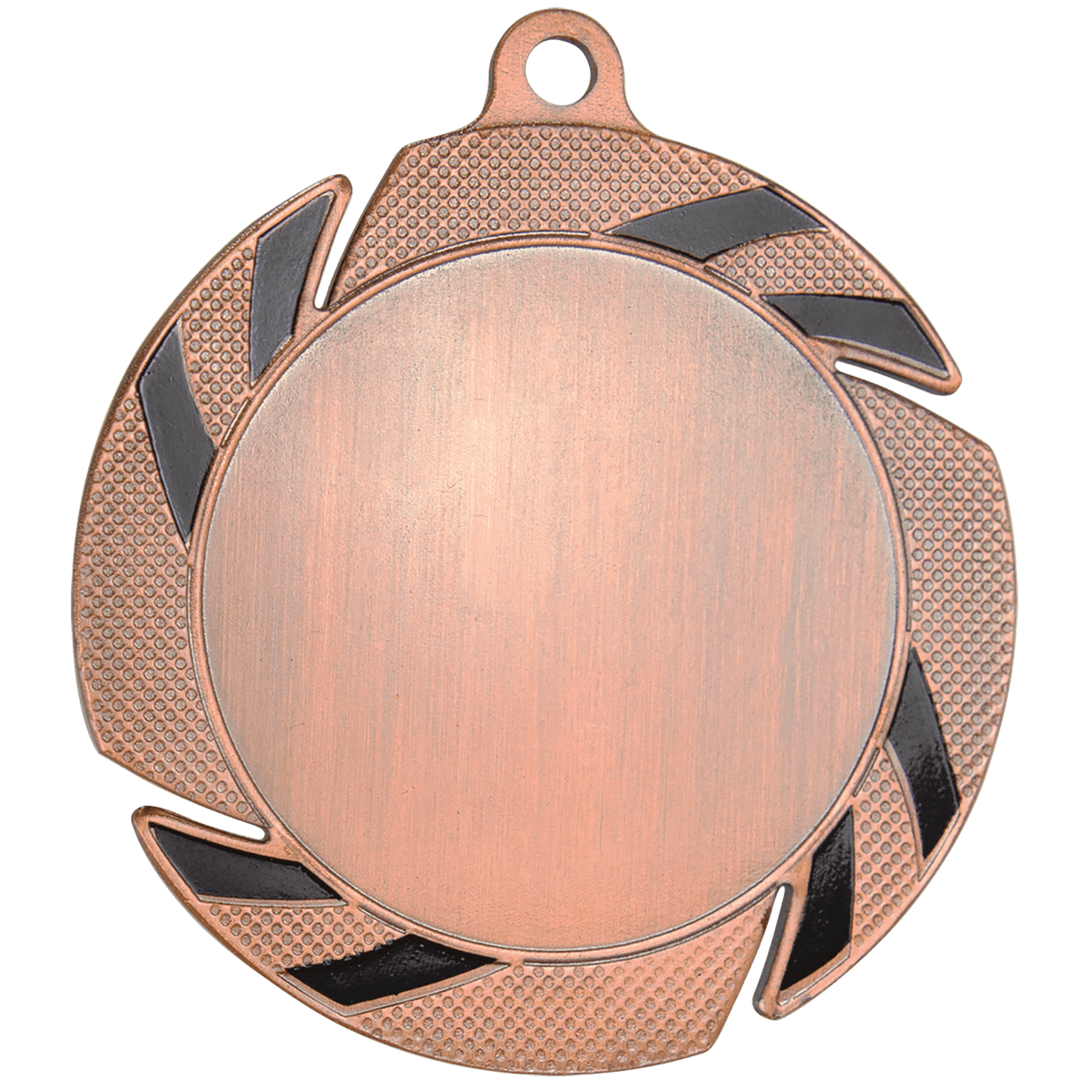 Bronze/Black custom round award medal