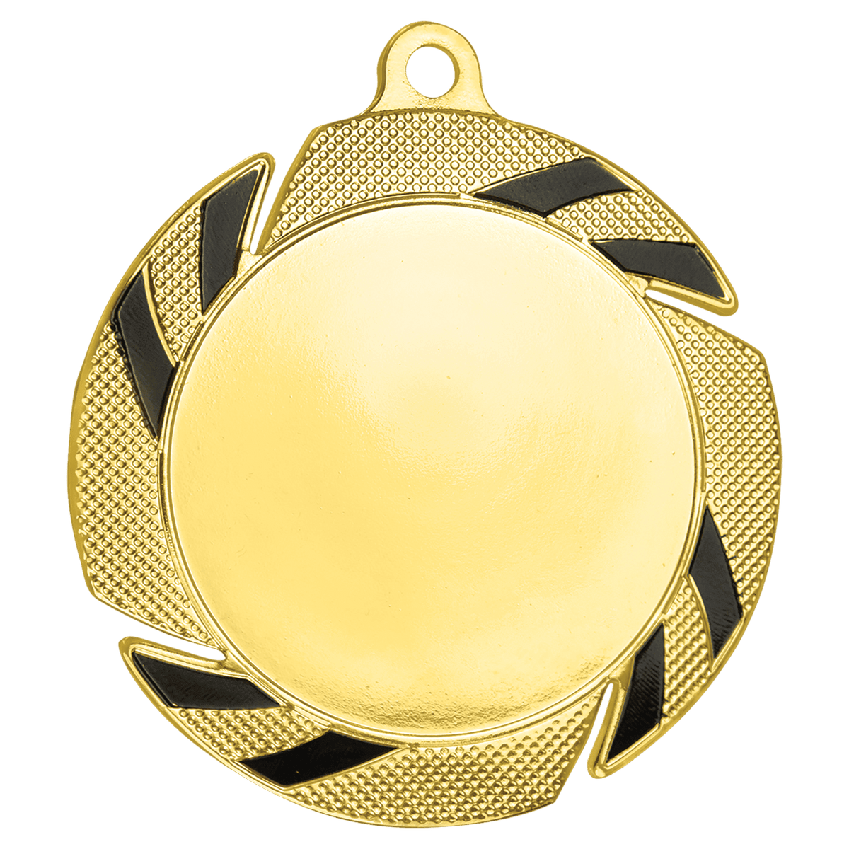 Gold/Black custom round award medal
