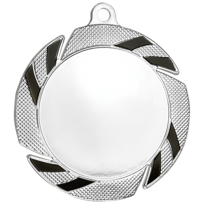 Silver/Black custom round award medal