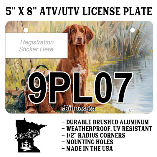 Hunting Dog Lakeside ATV/UTV License Plate – 5" x 8" Aluminum