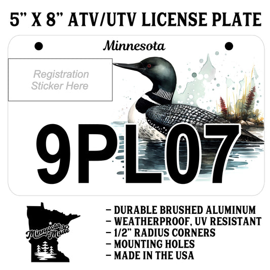 Loon ATV UTV License Plate – 5" x 8" Aluminum