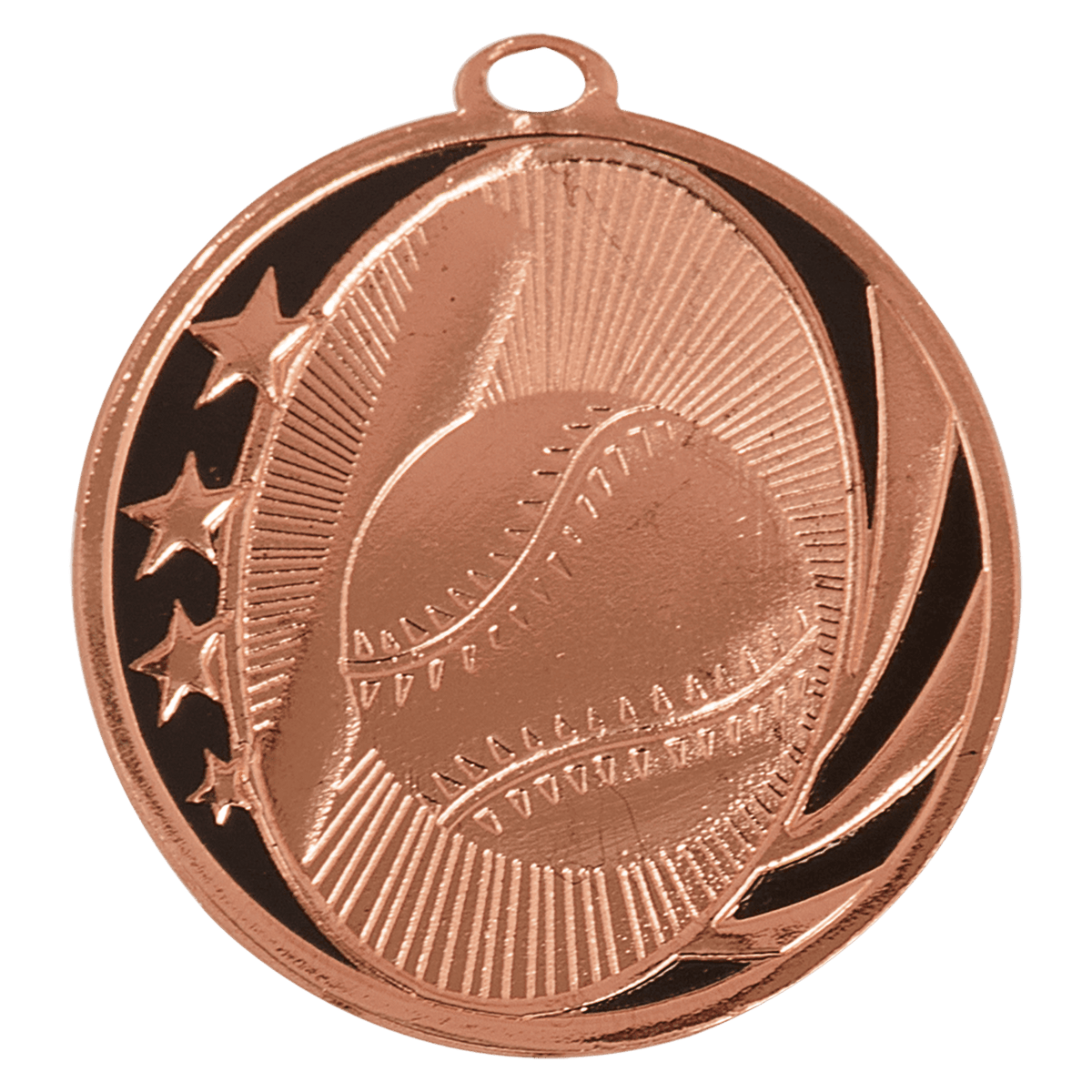 Bright Bronze 2 inch Baseball/Softball MidNite Star Medal