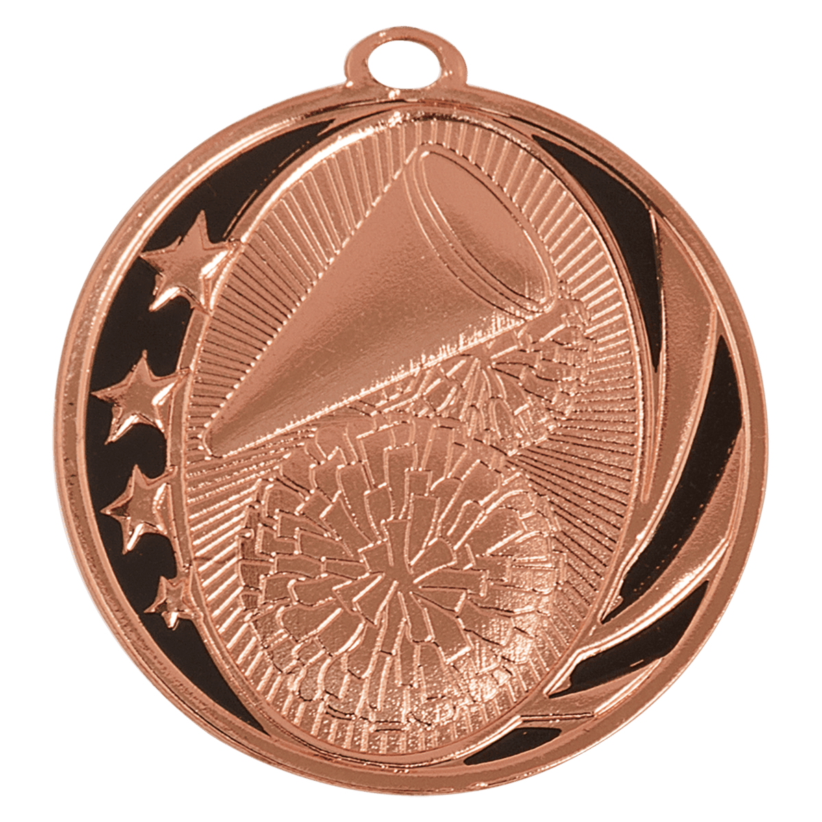 Bright Bronze 2 inch Cheer MidNite Star Medal