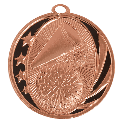 Bright Bronze 2 inch Cheer MidNite Star Medal