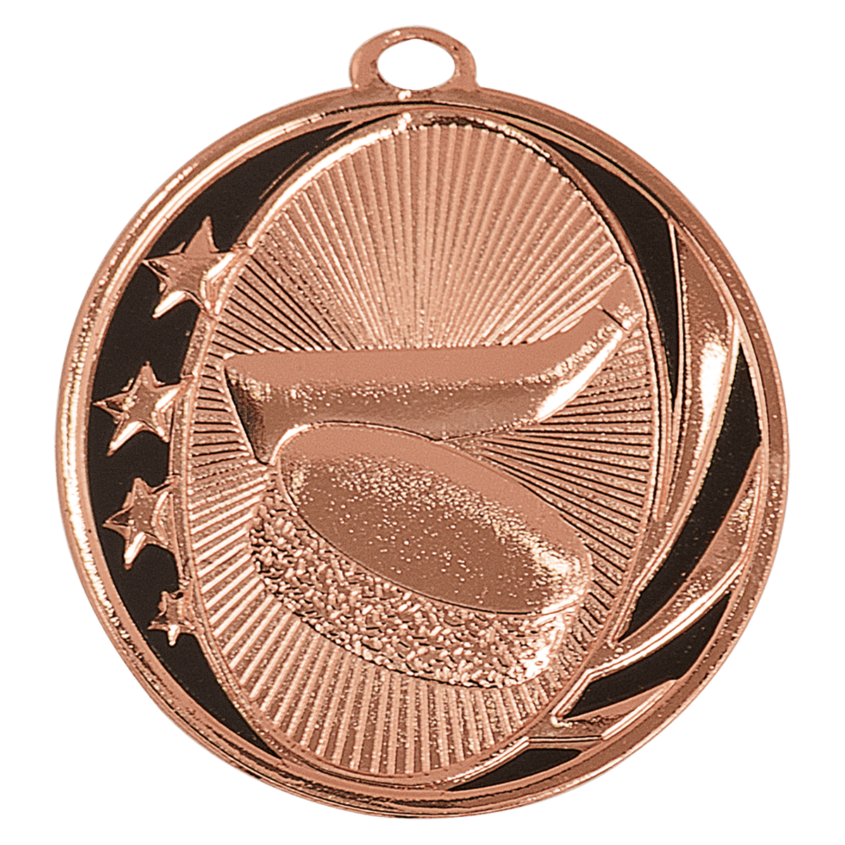 Bright Bronze 2 inch Hockey MidNite Star Medal