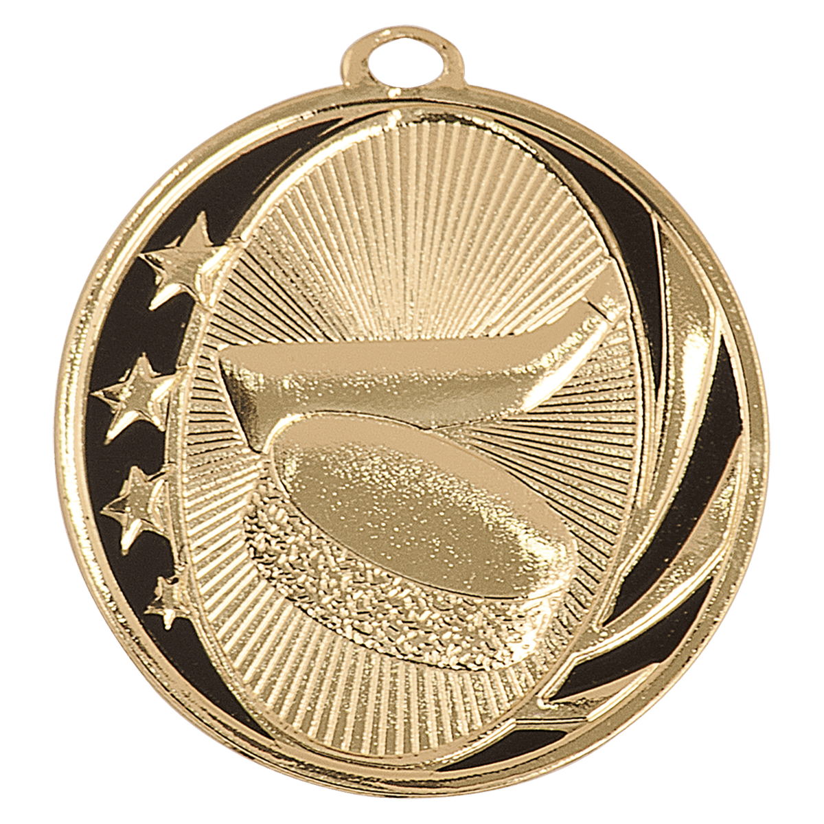 Bright Gold 2 inch Hockey MidNite Star Medal