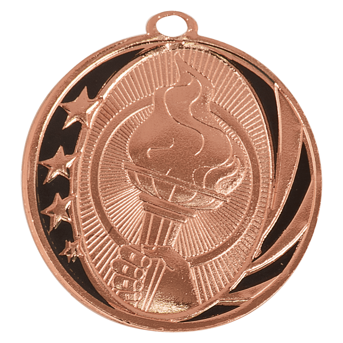 Bright Bronze 2 inch Torch MidNite Star Medal