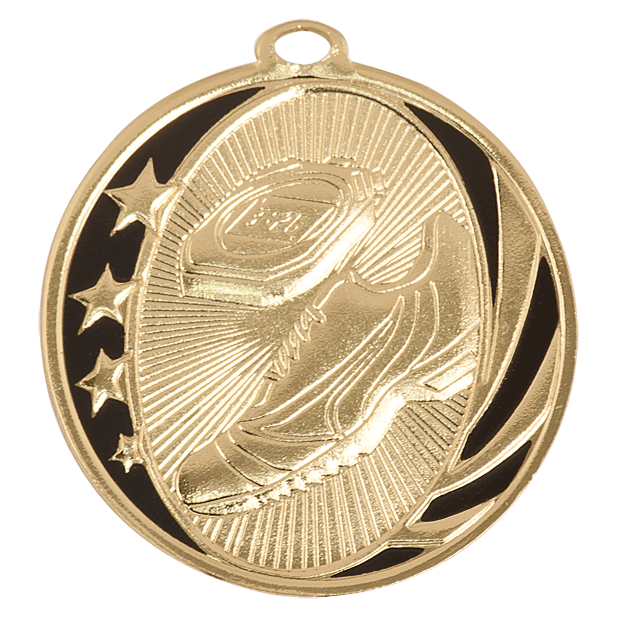 Bright Gold 2 inch Track MidNite Star Medal