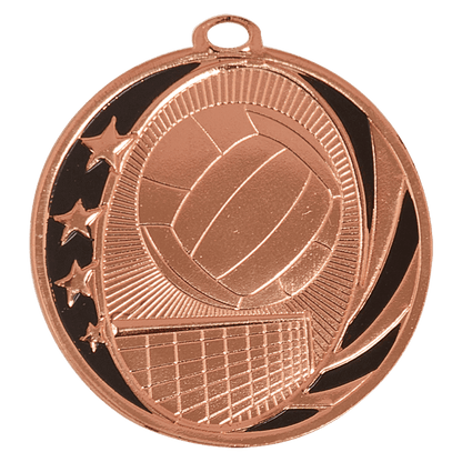 Bright Bronze 2 inch Volleyball MidNite Star Medal