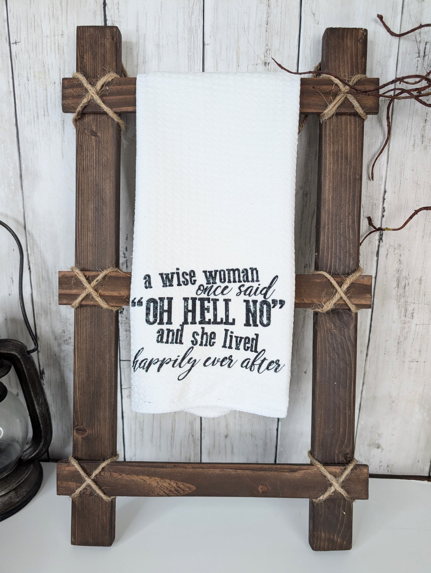 A Wise Woman Once Said “Oh Hell No” – Funny Waffle Weave Towel