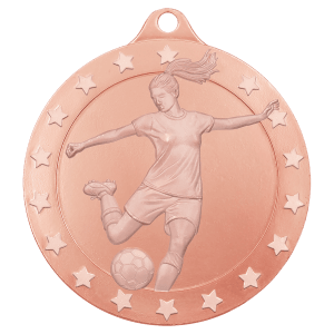 Bronze female soccer Radiance medal