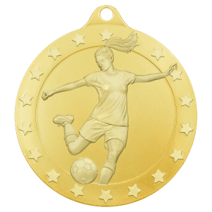 Gold female soccer Radiance medal