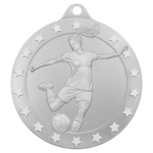 Silver female soccer Radiance medal