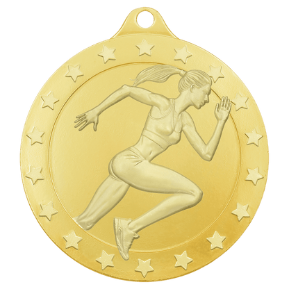 Gold female track Radiance medal